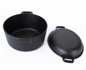 Cratiță fontă 5 L cu capac-tigaie
