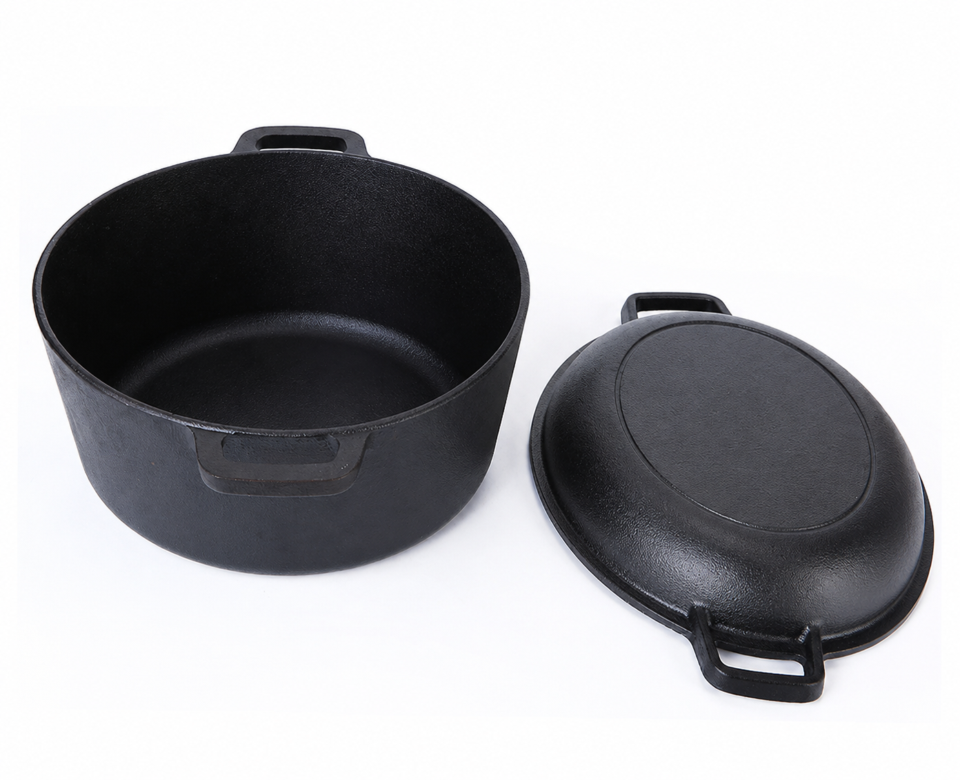 Cratiță fontă 5 L cu capac-tigaie