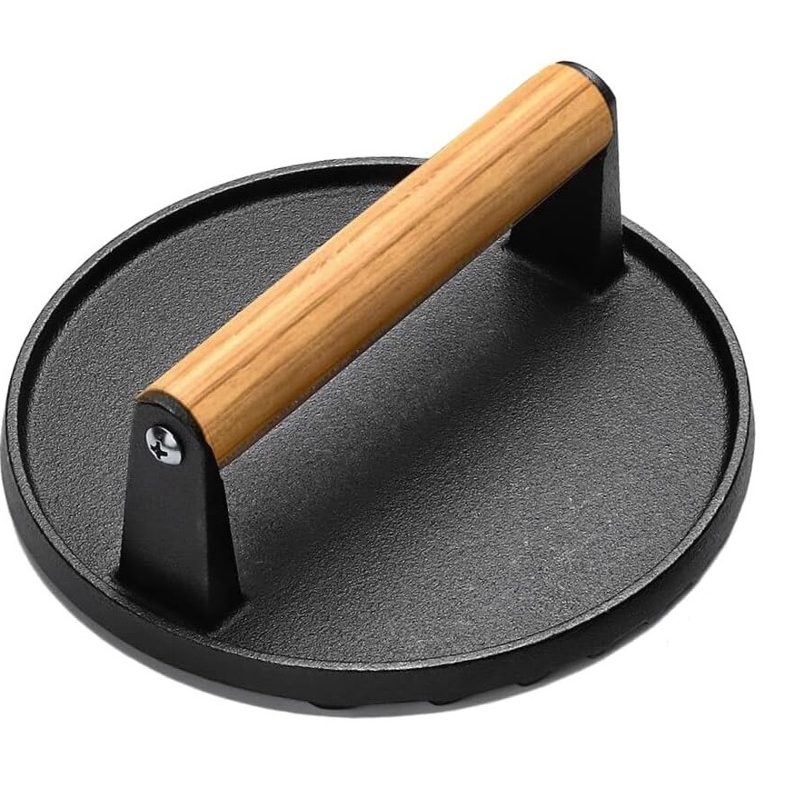 Presă fontă grill cu mâner 17 cm